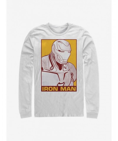 Marvel Iron Man Pop Art Poster Long-Sleeve T-Shirt $10.53 T-Shirts