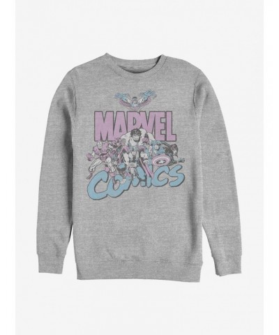 Marvel Avengers Pastel Group Crew Sweatshirt $16.24 Sweatshirts