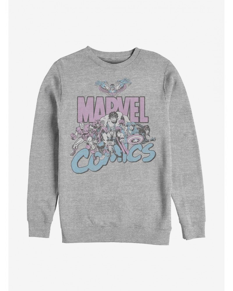 Marvel Avengers Pastel Group Crew Sweatshirt $16.24 Sweatshirts