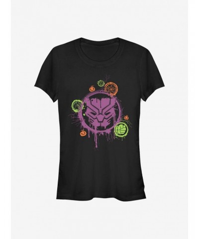 Marvel Avengers Panther Stencil Girls T-Shirt $11.70 T-Shirts