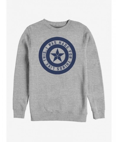 Marvel Avengers: Endgame Shield Inspiration Heathered Sweatshirt $16.24 Sweatshirts