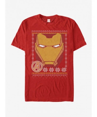 Marvel Iron Man Iron Sweater Face T-Shirt $8.37 T-Shirts