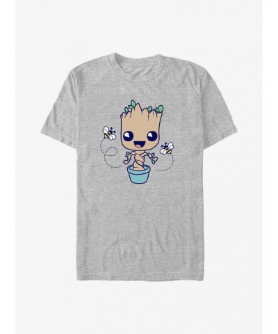 Marvel Guardians Of The Galaxy Groot Hello Spring T-Shirt $8.37 T-Shirts