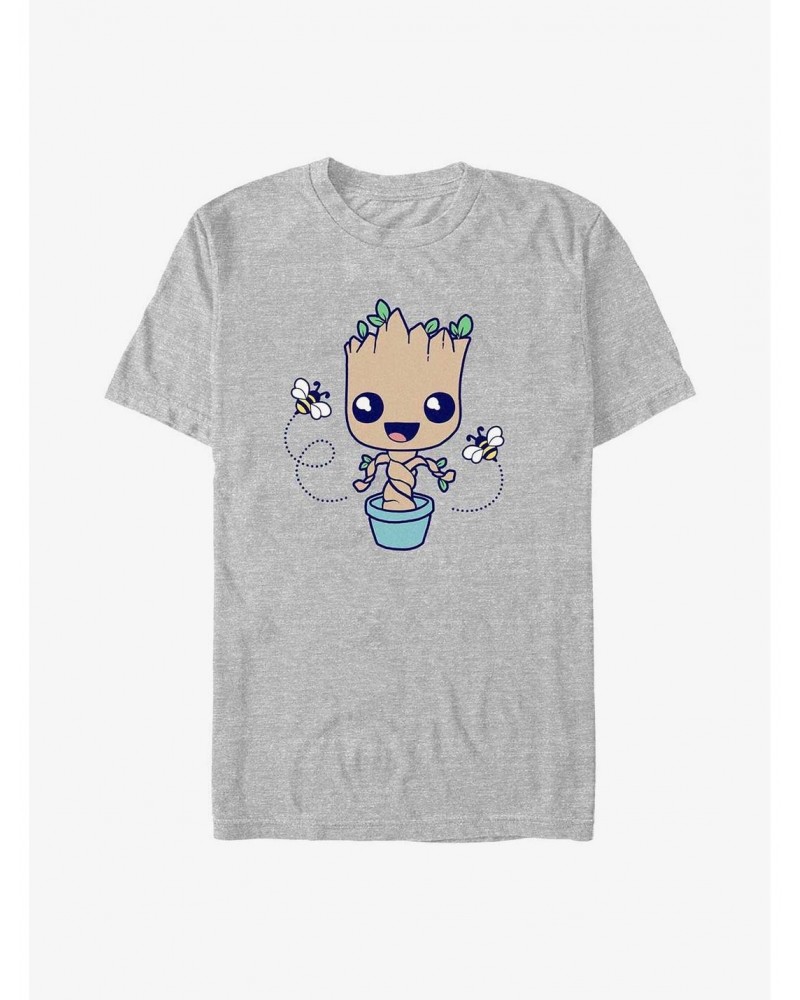 Marvel Guardians Of The Galaxy Groot Hello Spring T-Shirt $8.37 T-Shirts