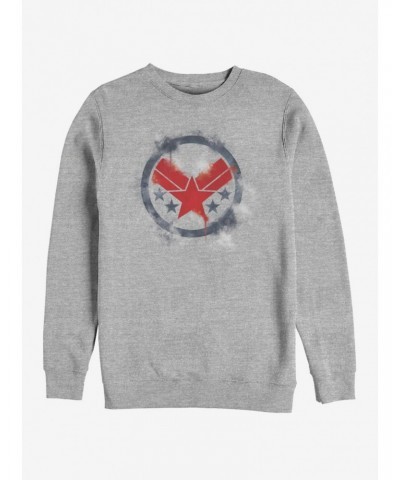 Marvel Avengers: Endgame War Machine Spray Logo Heathered Sweatshirt $17.71 Sweatshirts