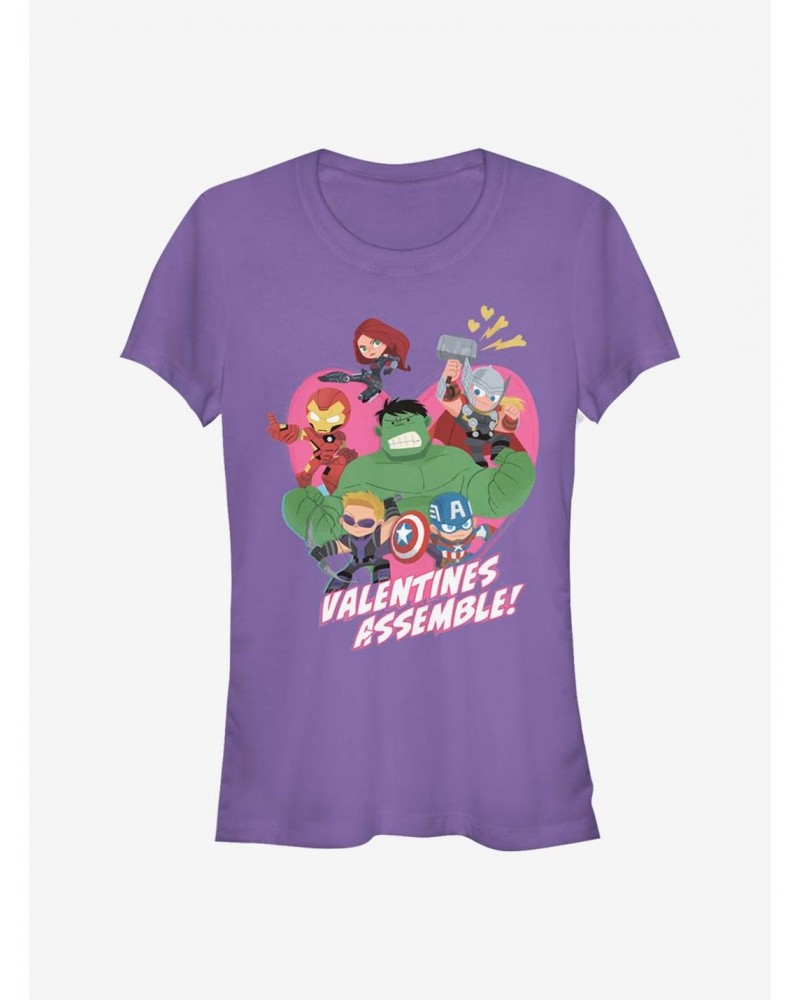 Marvel Avengers Valentines Assemble Girls T-Shirt $10.71 T-Shirts