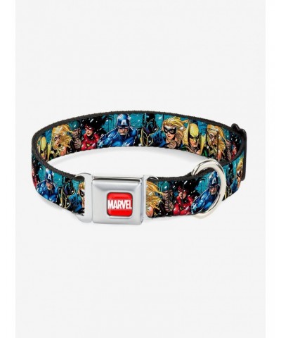 Marvel Avengers New Avengers Group Seatbelt Buckle Pet Collar $10.71 Pet Collars