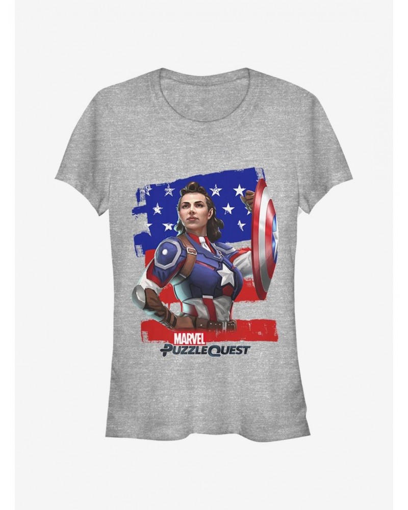 Marvel Captain America Hero Peggie Girls T-Shirt $8.47 T-Shirts