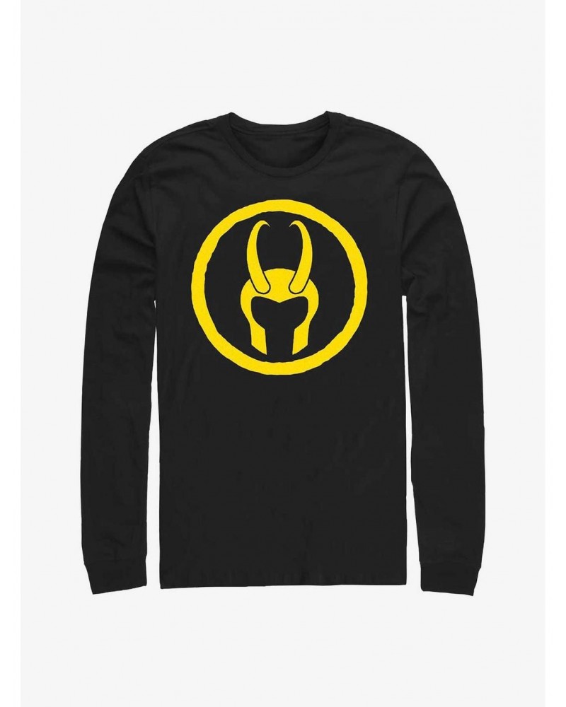 Marvel Loki Helmet Logo Long-Sleeve T-Shirt $13.16 T-Shirts