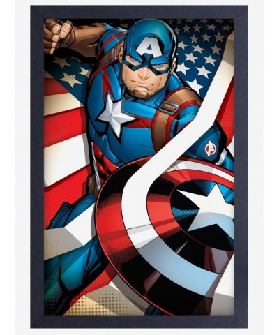 Marvel Captain America Flag Poster $9.71 Posters