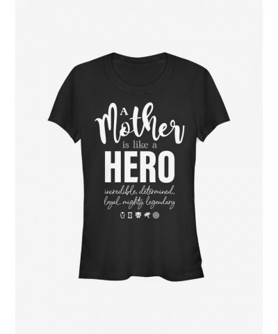Marvel Avengers A Mother Hero Quote Girls T-Shirt $11.45 T-Shirts