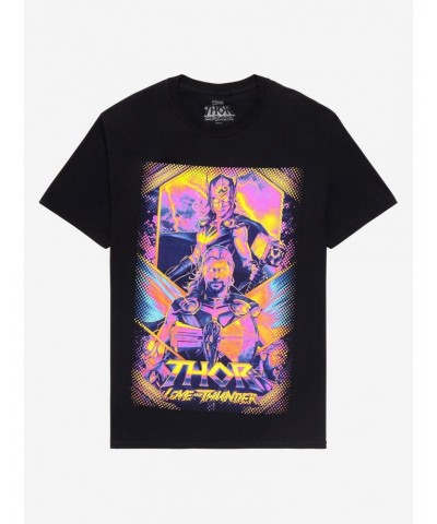 Marvel Thor: Love And Thunder Neon Poster T-Shirt $3.31 T-Shirts