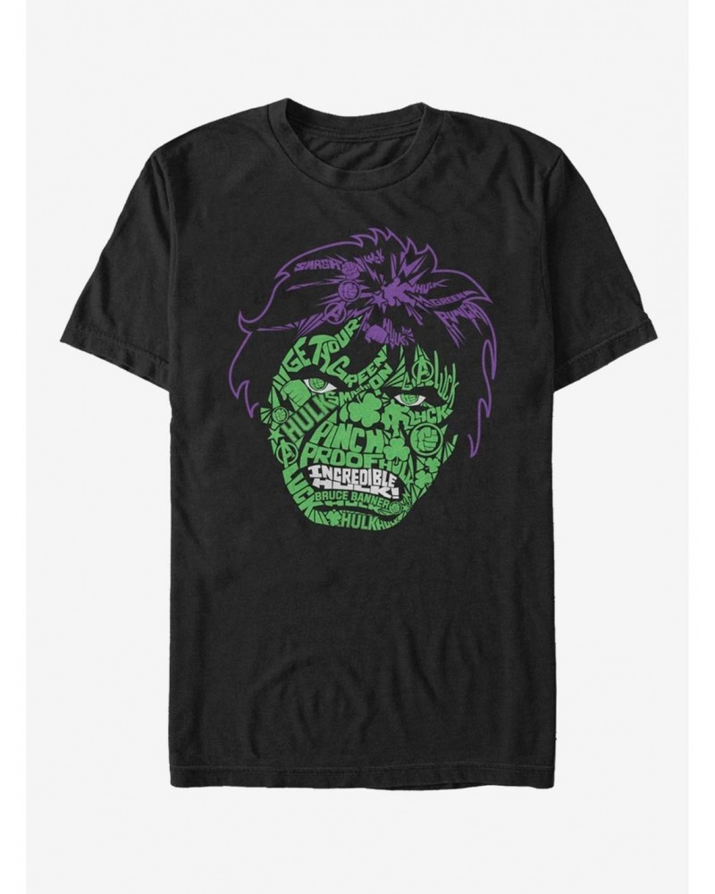 Marvel Hulk Luck Icons Face T-Shirt $11.23 T-Shirts