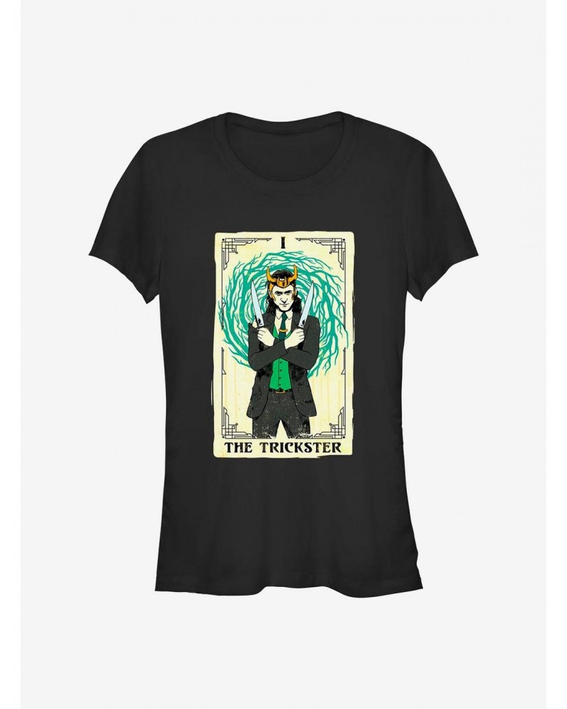 Marvel Loki The Trickster Tarot Girls T-Shirt $7.47 T-Shirts