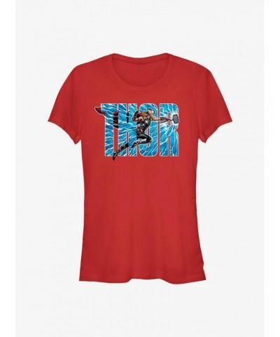 Marvel Thor: Love and Thunder Thor Lightning Letters Girls T-Shirt $7.47 T-Shirts