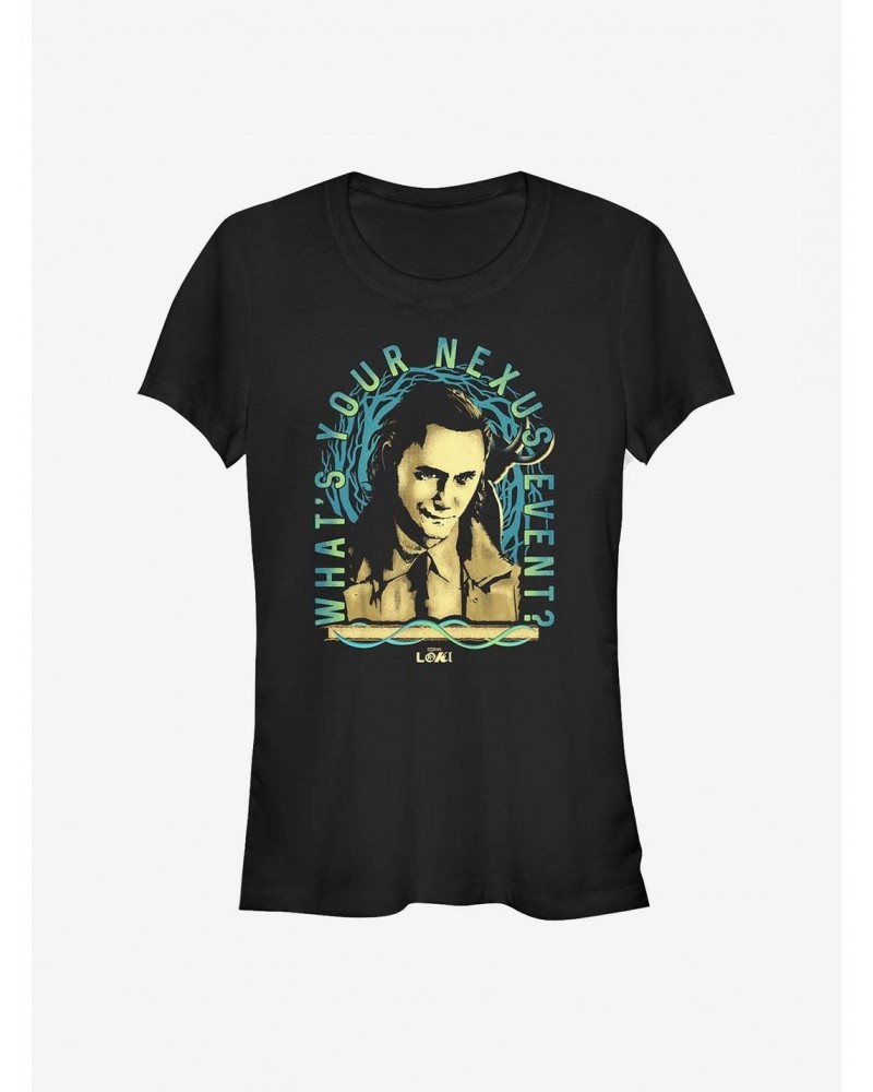 Marvel Loki What's Your Nexus Event? Frame Girls T-Shirt $10.71 T-Shirts