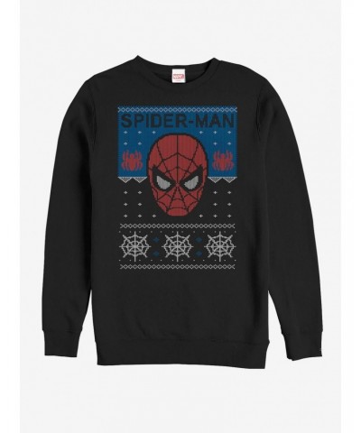 Marvel Ugly Christmas Sweater Spider-Man Web Sweatshirt $15.87 Sweatshirts