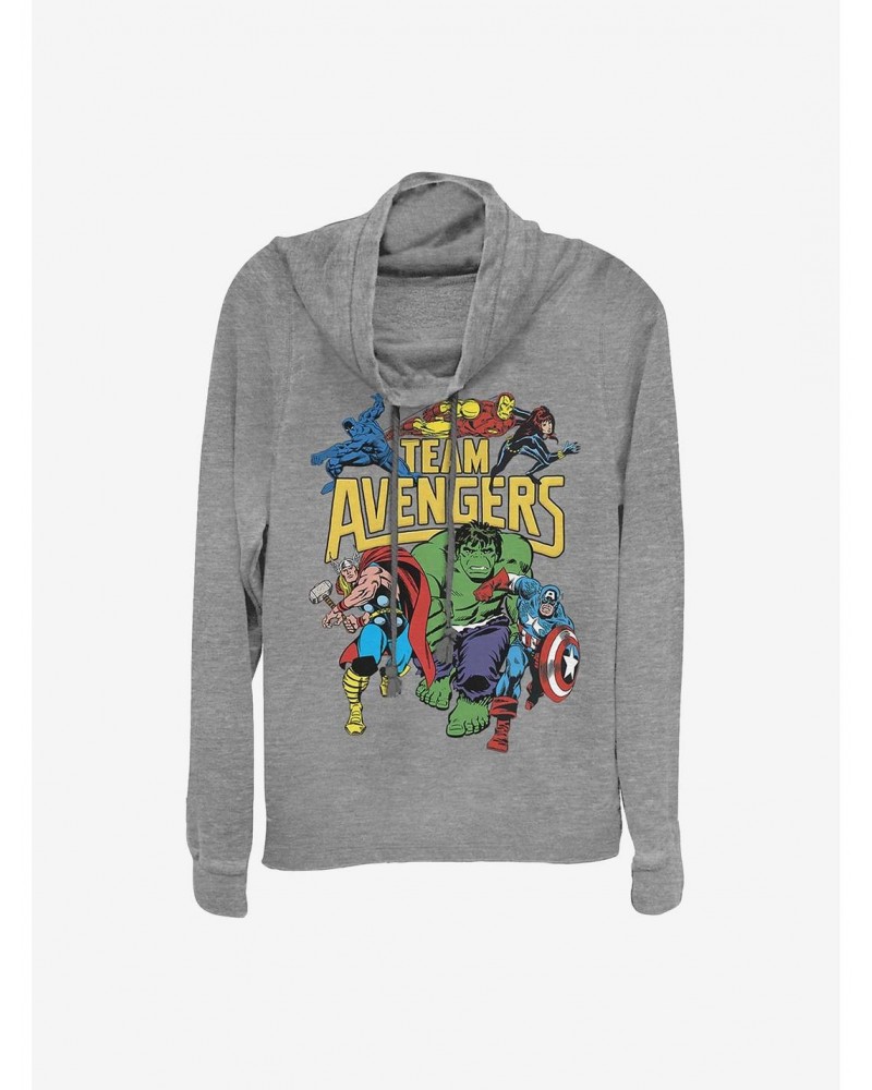 Marvel Avengers Assemble Cowlneck Long-Sleeve Girls Top $13.47 Tops