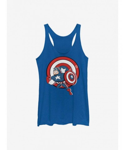 Marvel Captain America Retro America Girls Tank $12.17 Tanks