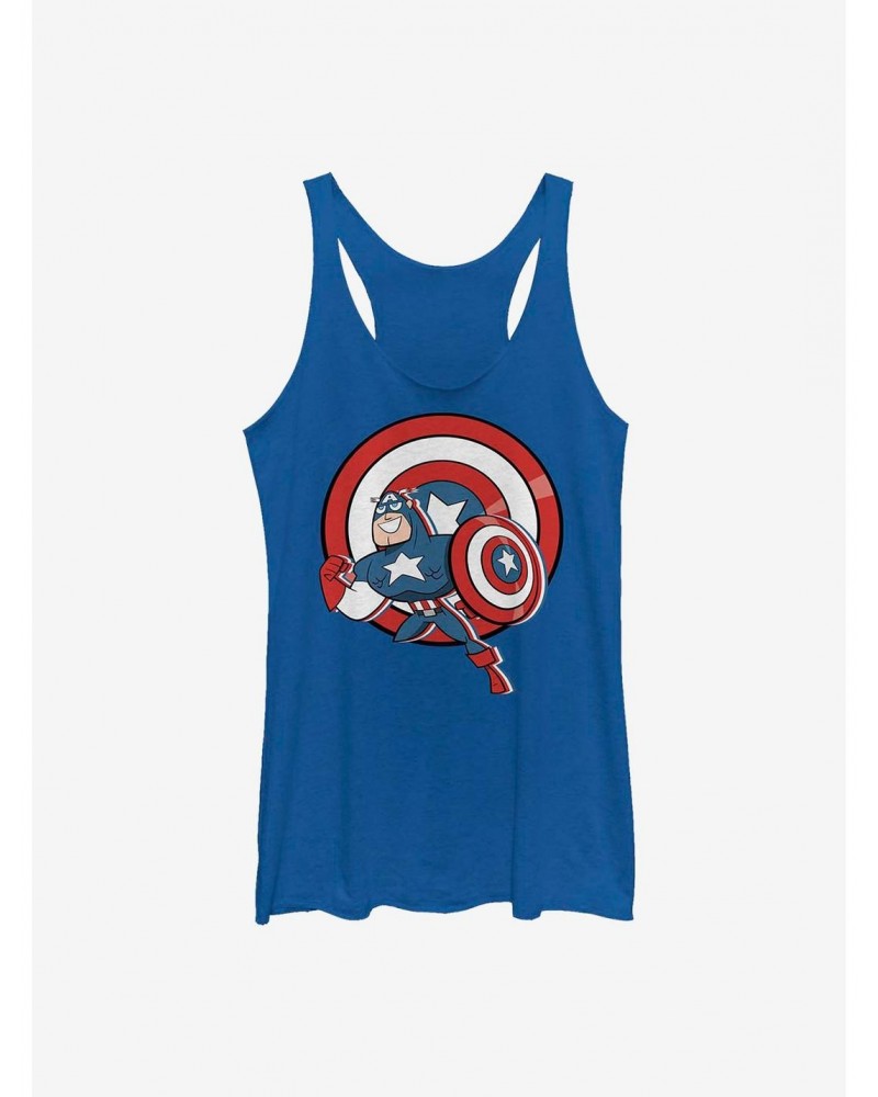 Marvel Captain America Retro America Girls Tank $12.17 Tanks