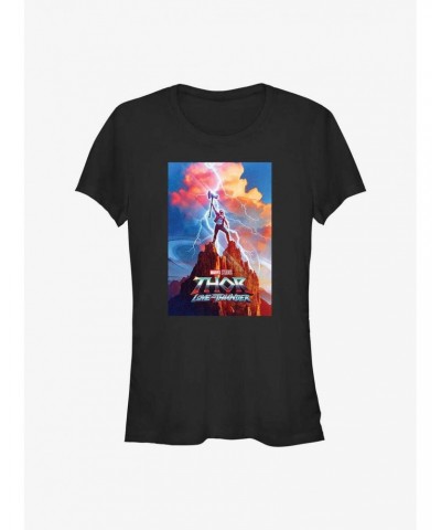Marvel Thor: Love and Thunder Movie Poster Girls T-Shirt $12.45 T-Shirts