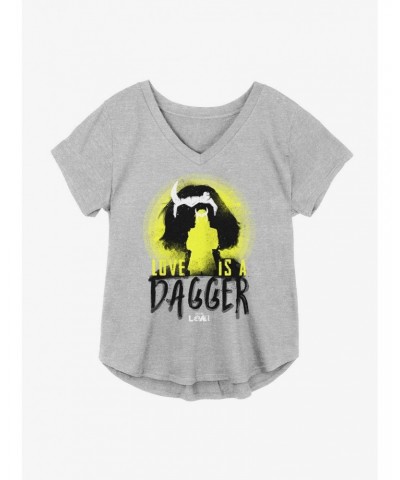 Marvel Loki Love Is A Dagger Girls Plus Size T-Shirt $8.96 T-Shirts