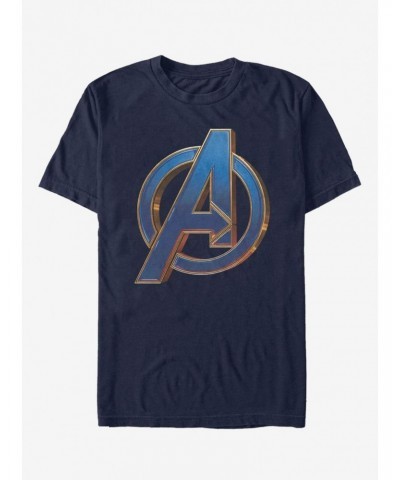 Marvel Avengers: Endgame Blue Logo Navy Blue T-Shirt $7.17 T-Shirts