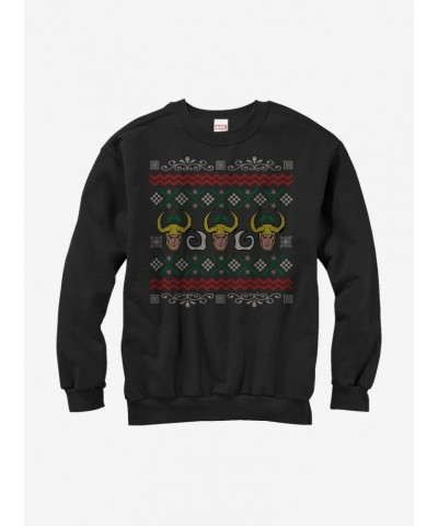 Marvel Loki Ugly Christmas Sweater Sweatshirt $12.55 Sweatshirts