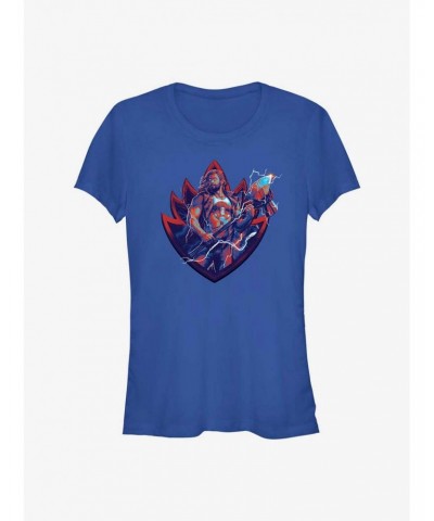 Marvel Thor: Love and Thunder Guardian Thor Badge Girls T-Shirt $7.72 T-Shirts