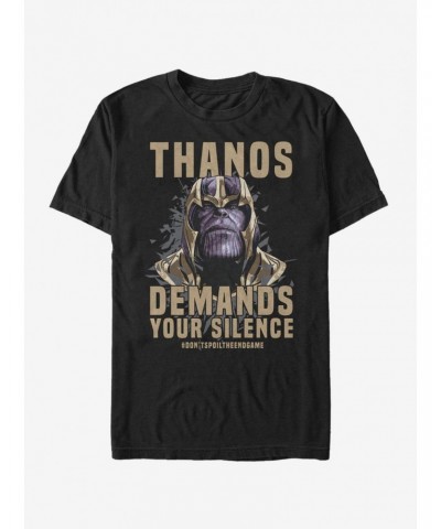 Marvel Avengers: Endgame Demand Silence T-Shirt $7.65 T-Shirts