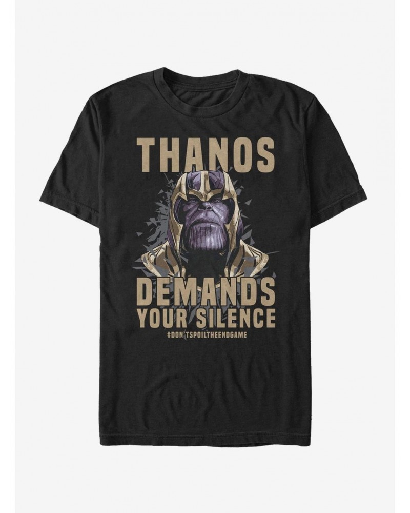 Marvel Avengers: Endgame Demand Silence T-Shirt $7.65 T-Shirts