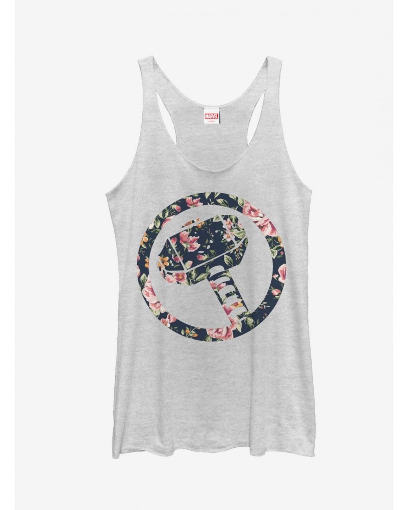 Marvel Hammer Thor Floral Print Girls Tanks $10.10 Tanks