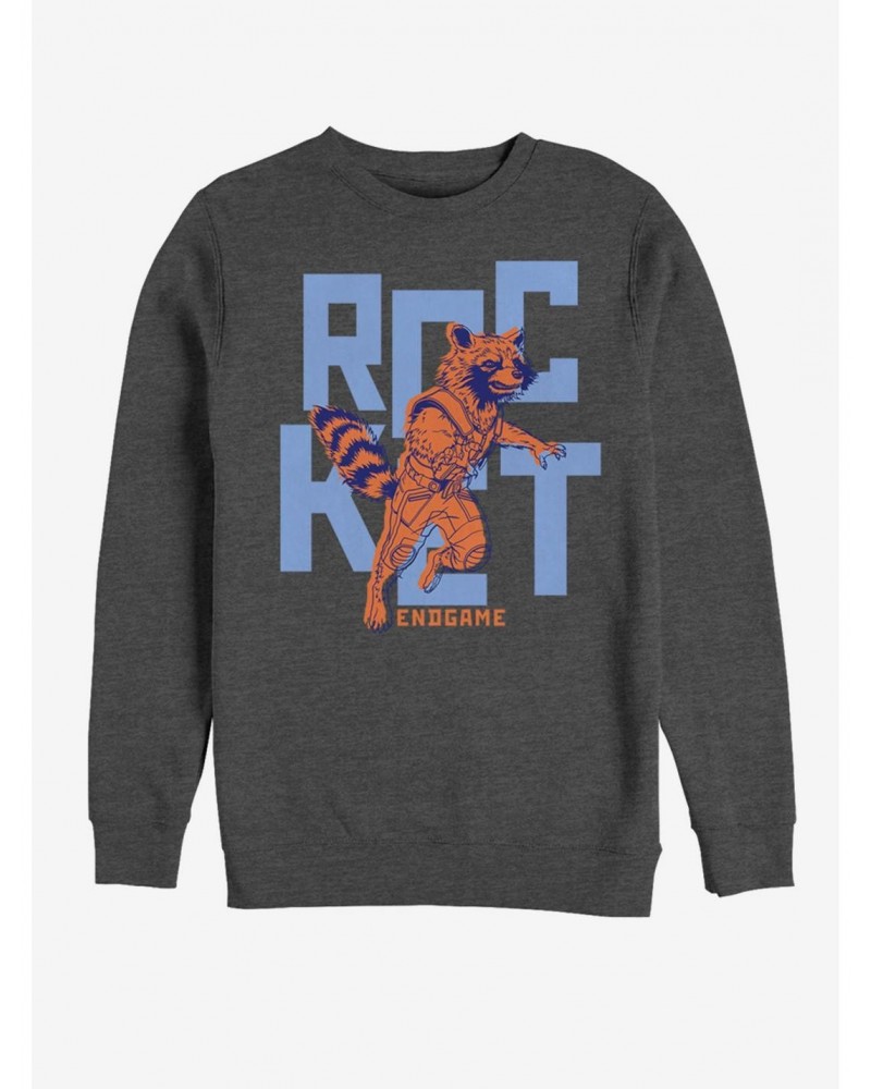 Marvel Avengers: Endgame Text Pop Rocket Sweatshirt $12.92 Sweatshirts