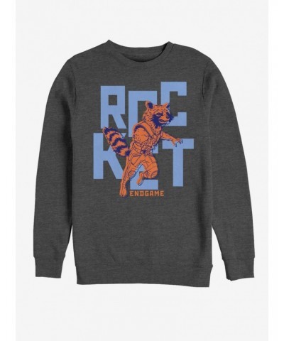 Marvel Avengers: Endgame Text Pop Rocket Sweatshirt $12.92 Sweatshirts