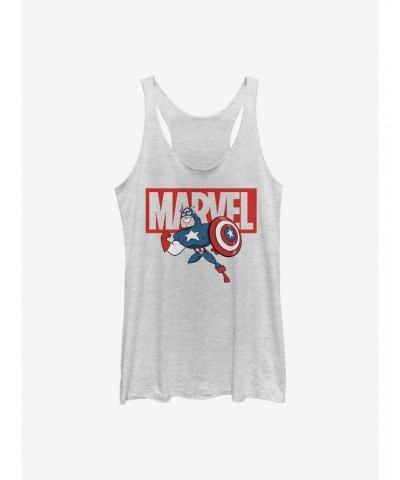 Marvel Captain America Brick Logo Girls Tank $11.66 Tanks