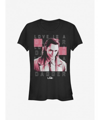 Marvel Loki Love Is A Dagger Girls T-Shirt $9.21 T-Shirts