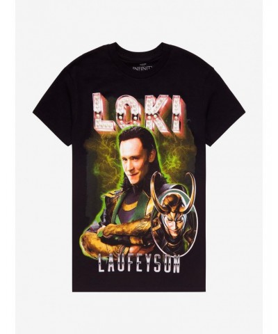 Marvel Loki '90s Boyfriend Fit Girls T-Shirt $4.80 T-Shirts