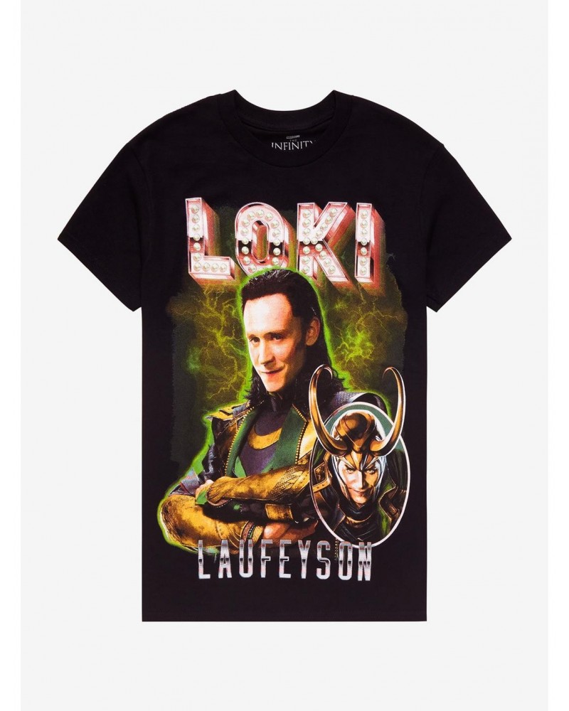Marvel Loki '90s Boyfriend Fit Girls T-Shirt $4.80 T-Shirts