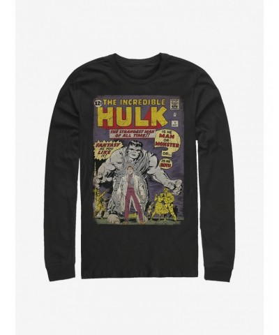 Marvel The Hulk Comic Cover Long-Sleeve T-Shirt $10.86 T-Shirts