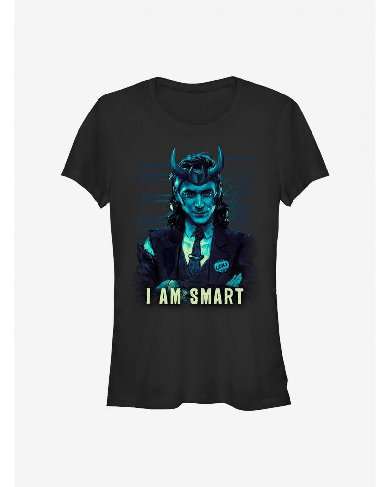 Marvel Loki I Am Smart Girls T-Shirt $9.21 T-Shirts