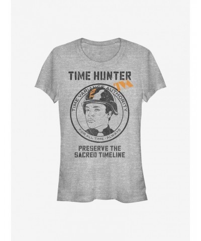 Marvel Loki Time Hunter Features Hunter B-15 Girls T-Shirt $12.20 T-Shirts