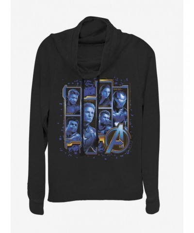 Marvel Avengers: Endgame Blue Box Up Cowlneck Long-Sleeve Girls Top $14.82 Tops