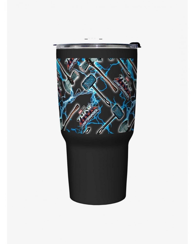 Marvel Thor: Love and Thunder Weapons Pattern Travel Mug $14.05 Mugs