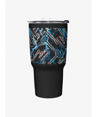 Marvel Thor: Love and Thunder Weapons Pattern Travel Mug $14.05 Mugs