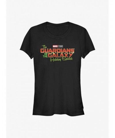 Marvel Guardians of the Galaxy Holiday Logo Girls T-Shirt $9.96 T-Shirts