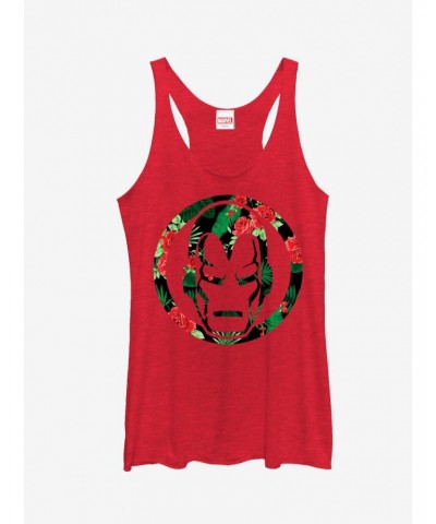 Marvel Iron Man Floral Print Girls Tanks $8.55 Tanks