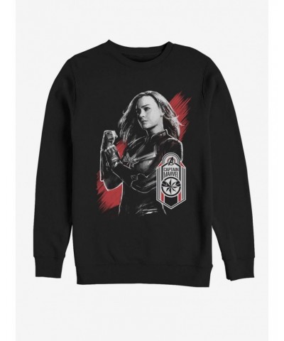 Marvel Avengers: Endgame Captain Marvel Tag Sweatshirt $15.87 Sweatshirts