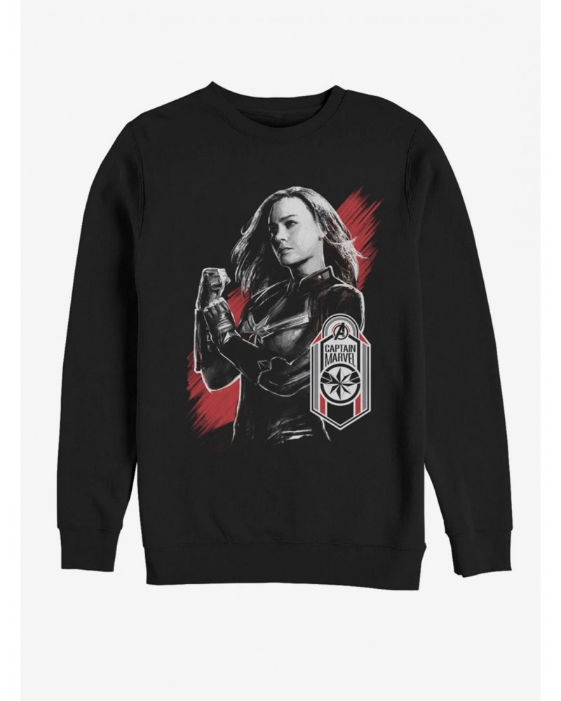 Marvel Avengers: Endgame Captain Marvel Tag Sweatshirt $15.87 Sweatshirts