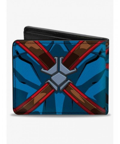 Marvel Captain America Character Close Up Chest and Back Bifold Wallet $9.82 Wallets