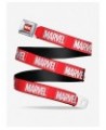 Marvel Red Brick Logo Red White Seatbelt Belt $9.96 Belts
